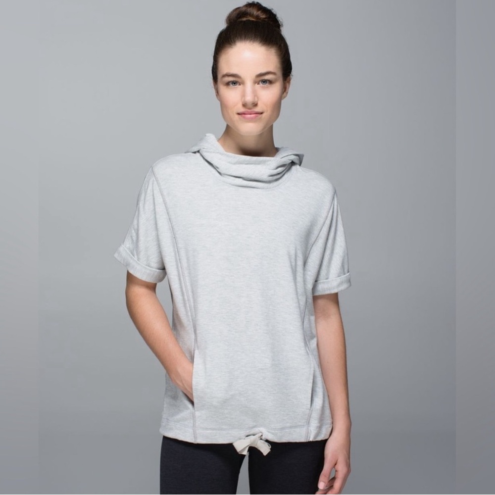 Lululemon Athletica Light Gray Cowl Neck Sweater